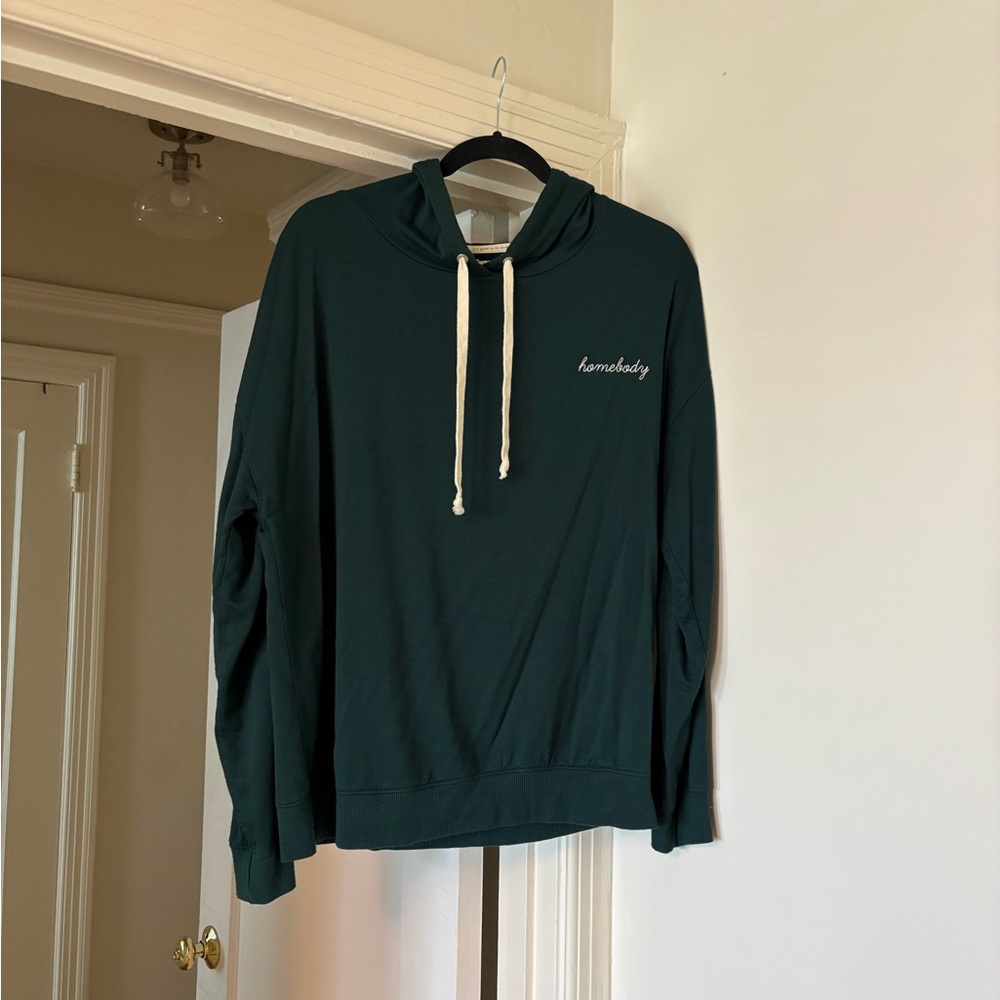 Magnolia Green Hooded Sweater with Soft Lightweight Fabric